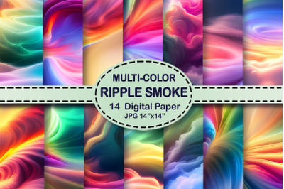 Multi-Color Ripple Smoke Digital Paper