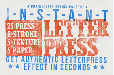 Instant Letterpress - PSD Action