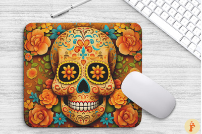 3D Sugar Skull Mouse Pad