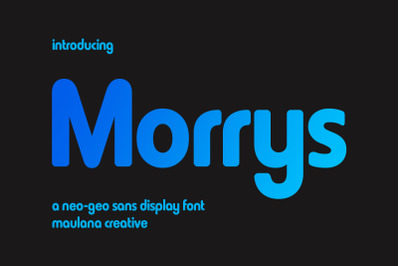 Morrys Sans Display Font