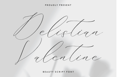 Delistian Valentine - Beauty Script Font