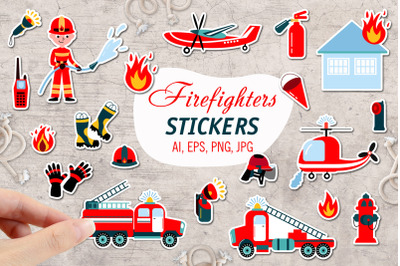 Fire Fighter &2F; Printable Stickers Cricut Design