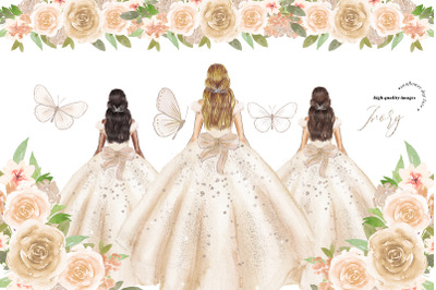 Elegant Ivory White Princess Dresses Quinceanera