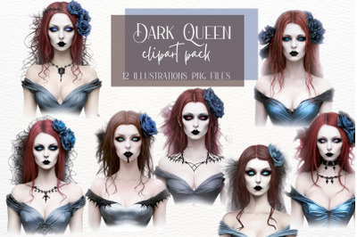 Dark Queen Clipart, Vampire Princess