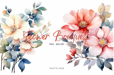 Watercolor Flower Bouquets