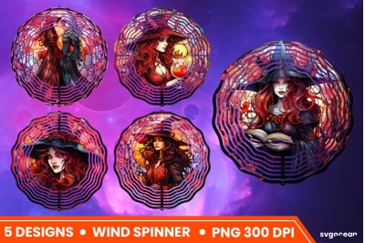 Halloween Witch Wind Spinner | Halloween Sublimation