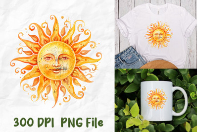 Retro Sun Hippie Pattern