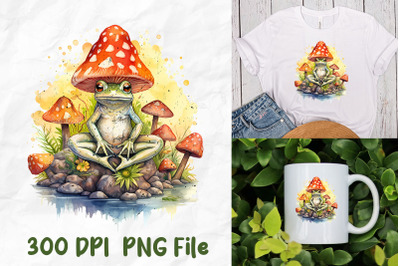 Hippie Frog Meditate Mushrooms Sunshine