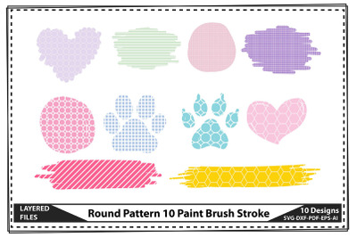 Round Pattern 10 Paint Brush Stroke