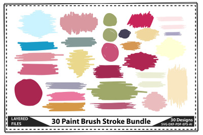 30 Paint Brush Stroke Bundle