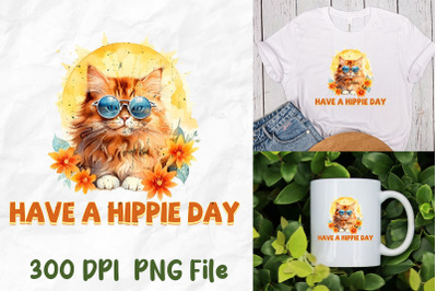 Have A Hippie Day Cat Sunshine