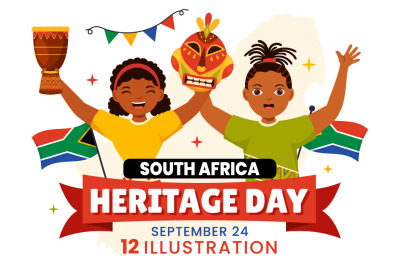 12 Happy Heritage Day South Africa Illustration