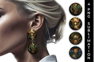 Enchanted Haven Earrings: Fairy Tale Forest, Magical Journey, Woodland