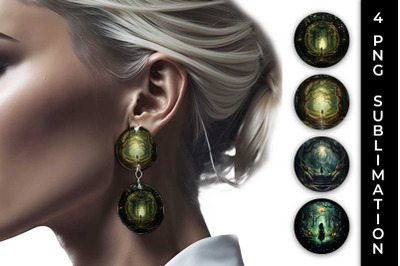 Enigmatic Woods Earrings: Mystic Adventure, Forest Magic, Fairytale Dr