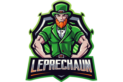 Leprechaun esport mascot logo design