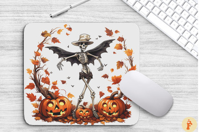 Halloween Dancing Skeleton Mouse Pad