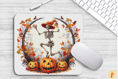 Halloween Dancing Skeleton Mouse Pad