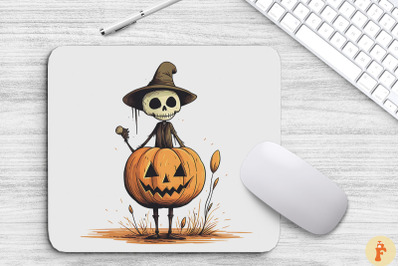 Masterpieces Skeleton Pumpkin Mouse Pad