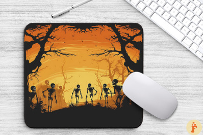 Skeleton Halloween Mouse Pad