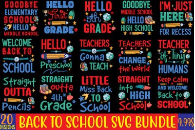 Back to School SVG Bundle , Teacher SVG Bundle , Back to School SVG