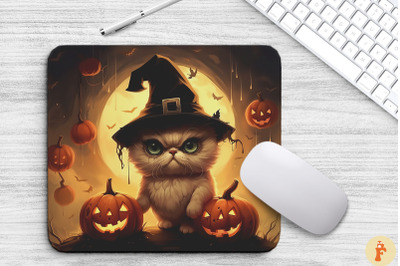 Cute Exotic Shorthair Cat With Witch Hat