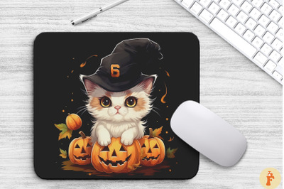 Cute Exotic Shorthair Cat With Witch Hat