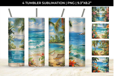 Tropical Bliss Tumbler: Exotic Vacation, Summer Breeze, Island Life