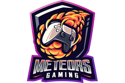 Meteors gaming esport mascot logo design