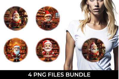 Santa&#039;s Workshop Wonders T-Shirt: Joyful Christmas Preparations, 3D Ho