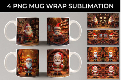 Santa&#039;s Workshop Wonders Mug: Joyful Christmas Preparations, 3D Holida