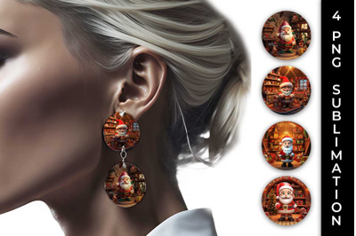 Santa&#039;s Workshop Wonders Earrings: Joyful Christmas Preparations, 3D H