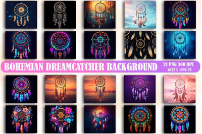 Bohemian Dreamcatcher Background Bundle