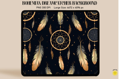 Bohomian Dreamcatcher Seamless Pattern