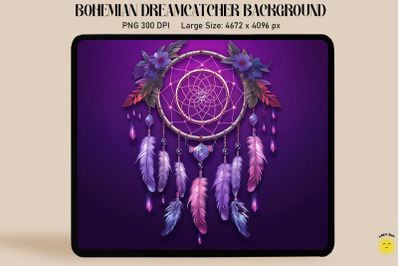 Dreamy Dreamcatcher In Violet Background