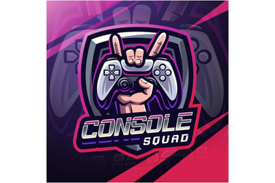 Game controller esport mascot logo design