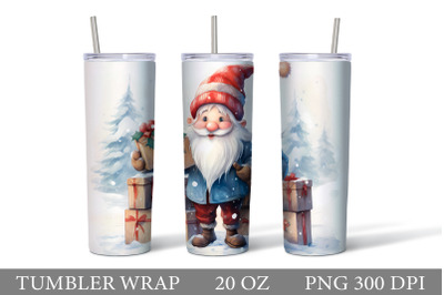 Gnome Tumbler Sublimation. Christmas Gnome Tumbler Design