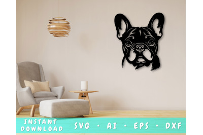 French Bulldog Laser SVG Cut File&2C; French Bulldog Glowforge File