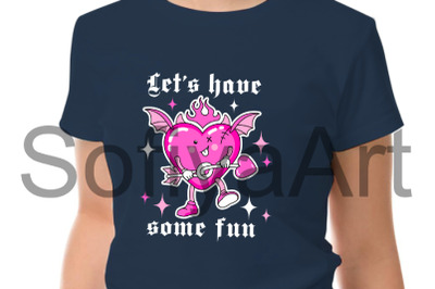 Y2K crazy glamour love T Shirt print / Lovesick Gothic quote