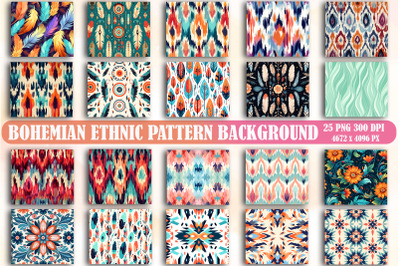Bohemian Ethnic Pattern Background Bundle