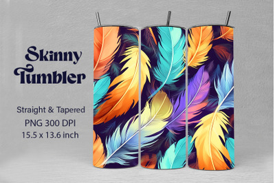 Boho Colorful Feathers Pattern