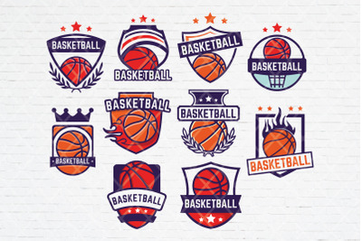 Basketball Logo Clipart SVG PNG Bundle Template