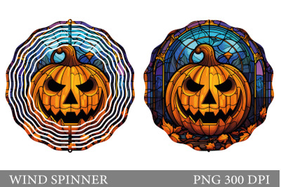 Halloween Pumpkin Wind Spinner. Scary Pumpkin Wind Spinner