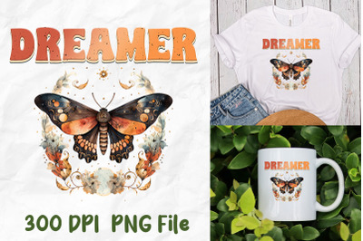 Dreamer Hippie Moth Flowers