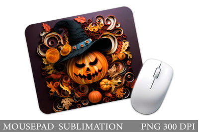 3D Pumpkin Mouse Pad. Halloween Mouse Pad Sublimation