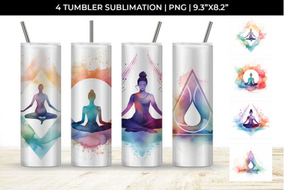 Serenity Flow - Yoga Symbol Tumbler Wrap Bundle