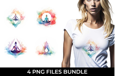 Serenity Flow - Yoga Symbol T-Shirt Sublimation Bundle