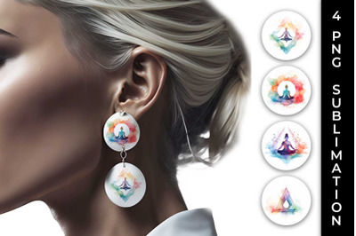 Serenity Flow - Yoga Symbol Earrings Sublimation Bundle