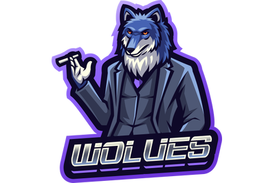 Wolves boss esport Mascot Logo