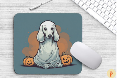 Happy Dachshund Dog In Ghost Costume