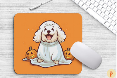 Kawaii Labradoodle Dog In Ghost Costume